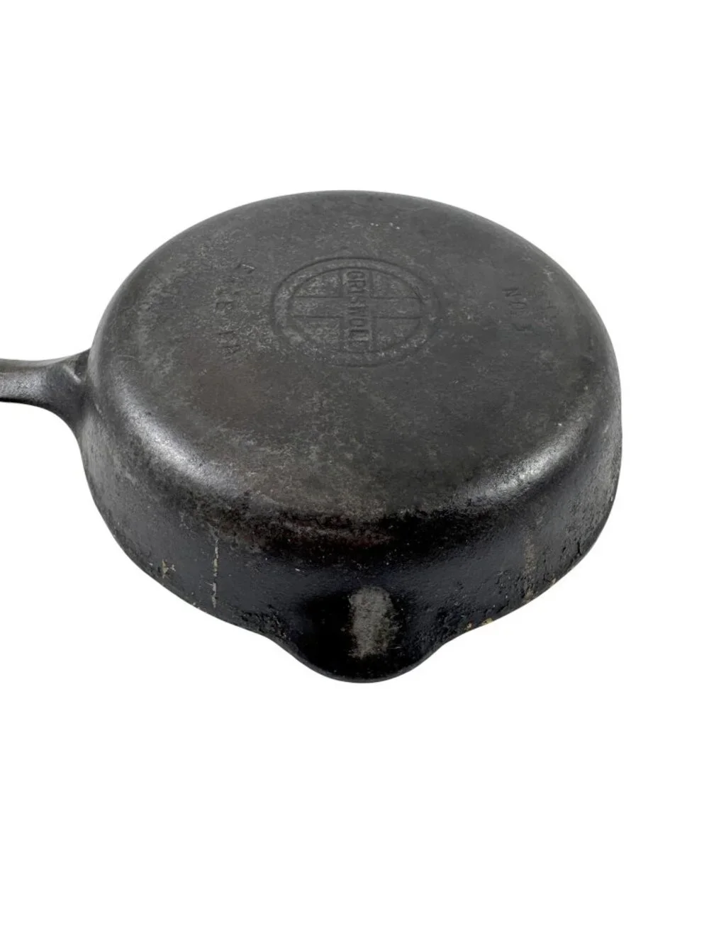 Small Griswold Cast Iron Skillet 3 Erie PA 709 C Vintage 1930s Flat Frying Pan